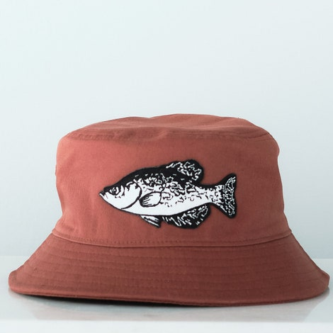 KyaVintage Crappie Patch Bucket Hat Fishing Gift for Men
