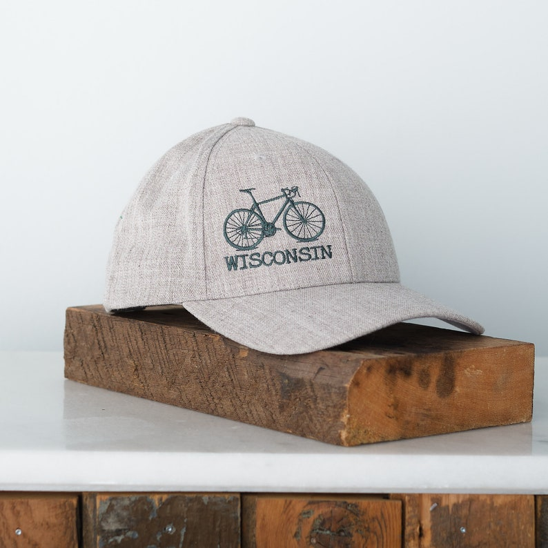 KyaVintage Grey Bicycle Cap Grey and Olive Cycling Hat